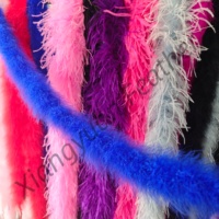 Boa en plumes de marabout douces de 2 mètres, 20-22 g, couleurs teintées, boa en plumes de dinde pour fête, danse, robe, vêtement, accessoires de décoration