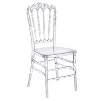 Chaise de mariage en acrylique transparente en PC, démontable, avec joint en résine couleur bambou, pour extérieur, du fabricant de Foshan