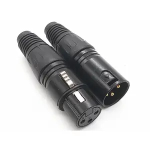 Free Shipping Wholesales HIFI DIY Audio Video Male Female 3 Pins XLR Speaker Plug Xlr Conector Male Cable Balamciado Xlr