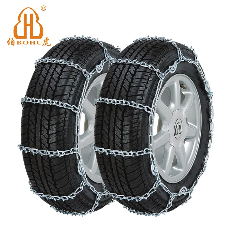 BOHU liga cadeia de correntes de neve 18 correntes nos pneus de série do pneu do caminhão de aço com V-bar