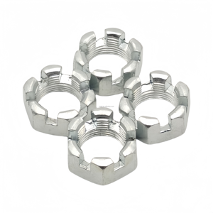 Tuerca hexagonal ranurada, acero al carbono <span class=keywords><strong>DIN</strong></span> <span class=keywords><strong>935</strong></span> Zinc plateado, para maquinaria/automotriz/aeroespacial - Product Image 1