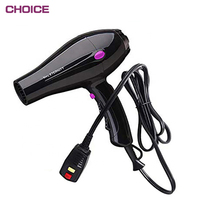 Sèche-cheveux domestique à moteur AC personnalisé Bonnet ionique Sèche-cheveux de salon professionnel NOIR Plastique électrique vierge AMERICAN 2000w ROHS