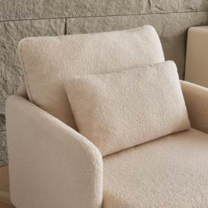 Modern Accent <b>Chair</b>, Cozy <b>Comfy</b>, Furry Reading <b>Chair</b> with Slim Armrest, Fuzzy Single Club Sofa <b>Chairs</b> for Living room,Orange - Product Image 5