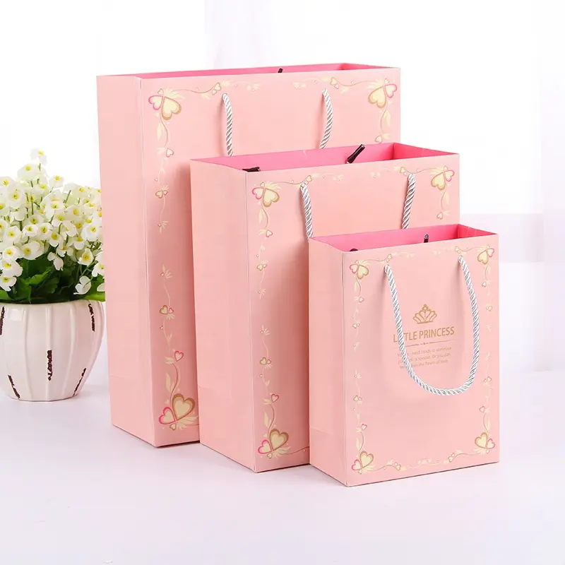 Custom Ribbon Handles Gift Paper Bags Roupas Shoe Brand Retail Luxury Boutique Shopping Paper Bag Com Seu Próprio Logotipo