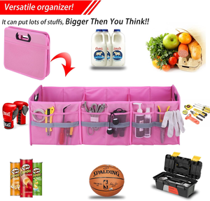 Organizador de Maletero de Coche Plegable Grande con <span class=keywords><strong>3</strong></span> Compartimentos y Múltiples Bolsillos para Coche, SUV - Product Image 4