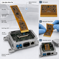 Contrôleur de domaine automobile BOAN BOAN-F12 de qualité supérieure, FPC HDI de 3ème ordre |   Trace 3/3mil |   PCB flexible de surface ENIG conforme à la norme IATF 16949
