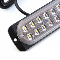 Neue 24 LED Bernstein-Weiß Notfall-Stroboskop-Warnleuchte für Fahrzeuge & LKWs 12V Universell Passende Warnblinkleiste