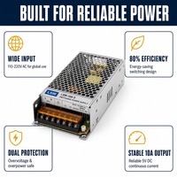 Alimentation à découpage AC-DC LSW 100W 5V avec régulateur de tension et sortie 5A/10A pour pilote de module LED S-75-24