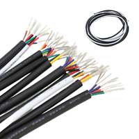 Kabel listrik LED UL2464 5X18AWG kawat kepang keluar putih untuk aplikasi pencahayaan terang
