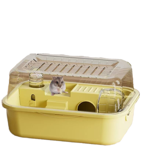 Cage <span class=keywords><strong>à</strong></span> hamster écologique neuve, provenant du fabricant, château d'<span class=keywords><strong>intérieur</strong></span> en acrylique avec puits de lumière, bouton, ensemble complet, boîte solide pour petits animaux - Product Image 1