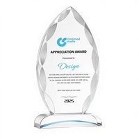 Trophée en verre cristal gravé au laser, design pyramidal, pour concours de danse, personnalisable avec logo, directement de l'usine