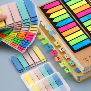 Etichette Adesive Fluorescenti Riutilizzabili in PET, Segnapagina Creativi, Adesivi Promemoria per Studenti, Etichette Colorate Modello A27 Prodotte in Cina - Product Image 2