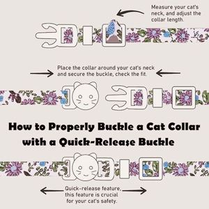Cute Flower Pendant Kitten <b>Collar</b> <b>Cats</b> Festive Pet Supplies for New Year and Thanksgiving - Product Image 3