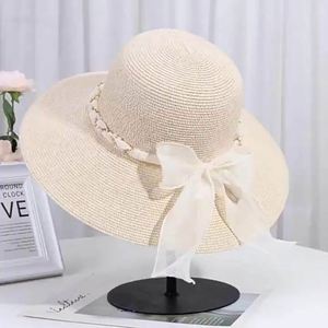 New Fashion Trade Lace Chain Yellow Beads Beach Straw <b>Hat</b> <b>Summer</b> Women - Product Image 2