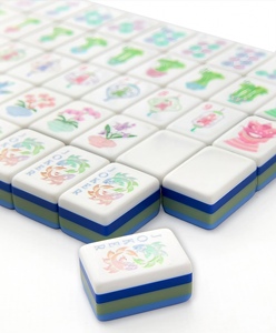 Jeu de Mahjong américain personnalisé à 4 couches, 160 tuiles en acrylique écologiques, bleu ciel, pour enfants, maison et club - Product Image 3