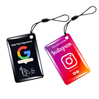 Carte intelligente NFC RFID personnalisée 13,56 MHz avec code QR pour hôtels et entreprises, étanche, durable, partage sur les réseaux sociaux