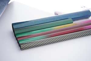 Tube en fibre de carbone coloré, résistant aux UV, pour présentoirs de vente au détail, tailles personnalisées, anti-décoloration, léger, finition lisse, 100 % carbone - Product Image 2