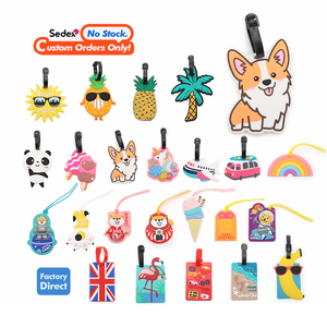 Tùy Chỉnh Phim Hoạt Hình Động Vật Con Chó Hình Silicone Cao Su PVC Hành Lý Tag Với Mô Hình Kỳ Lân Xu Hướng Thời Trang Món Quà Mới Lạ - Product Image 2