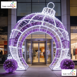 Boule lumineuse LED de Noël, sphère lumineuse de Noël, globe lumineux LED, guirlande lumineuse LED en forme de boule, arche lumineuse LED - Product Image 6