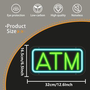 ATM neon LED bank entrance indicator street atmosphere light luminous <b>sign</b> automatic teller machine signboard luminous <b>sign</b> - Product Image 4