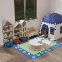 Montessori Holzmöbel für Kindertagesstätten und Vorschulen: Leise Leseecke, Aktivitätswürfel, Bodenmöbel für Frühpädagogik und Bibliotheken