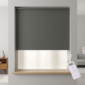 Wholesale Electric Battery Roller <b>Shade</b> Blinds Built-in Installation Vertical Pattern Plain Fabric Traditional Every Day - Product Image 3