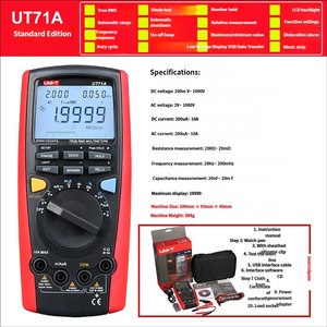 Multimètre UNI T UT71A, affichage 5 chiffres, transmission USB 1000V, mesure haute précision, paramètres universels de puissance, UT71A High-P - Product Image 4