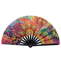 Éventail de Kung Fu en bambou fait main et peint à la main, personnalisé avec un design sur mesure pour les fêtes