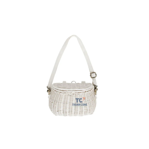 Eco Friendly Children's Wicker Small Backpack, Handmade Rattan Children Bicycle Baskets Woven Small Back Basket With Lid - Product Image 5