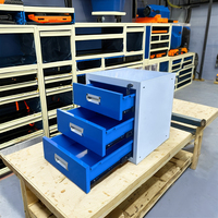 Table de travail multifonctionnelle verrouillable en acier laminé à froid Tiroirs à trois niveaux Compartiment de rangement avec glissière