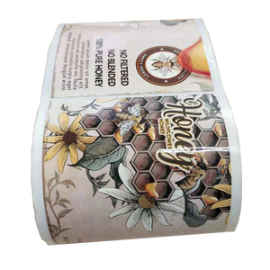 Tùy Chỉnh Không Thấm Nước Dính Lá Vàng Bao Bì Nhãn Thực Phẩm Biểu Tượng Tùy Chỉnh Logo Thương Hiệu Mật Ong Jar Nhãn Dán Cho Chai Thủy Tinh - Product Image 5