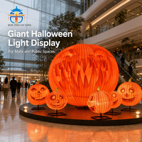 Linternas de Calabaza Gigantes para Exteriores, Esculturas Luminosas de Halloween para Decoración de Parques Temáticos, Centros Comerciales y Festivales