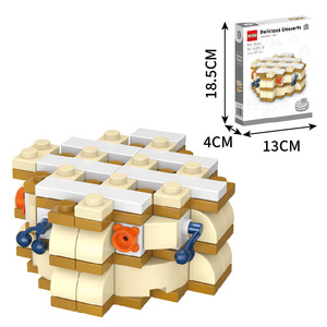 HY DRSTAR Set Educativo di Blocchi per Costruire Dessert, Giocattolo in Plastica ABS Compatibile con <span class=keywords><strong>Lego</strong></span> per Bambini - Product Image 2