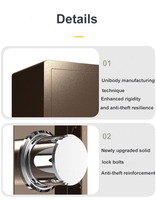 Caja Fuerte de Doble Puerta Zxh 1500x600x550mm con Cerradura de Huella Digital, Código y Llave, para Hogar u Oficina, Color RAL Personalizado, Moderna