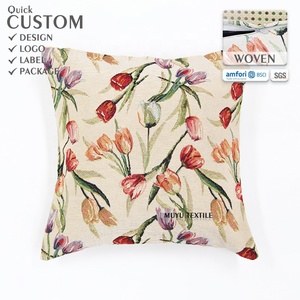 Thấp Moq Tùy Chỉnh Thiết Kế Hoa Mô Hình Tấm Thảm Đệm Bìa Với <span class=keywords><strong>Jacquard</strong></span> Gối Bìa Sử Dụng Cho Trang Trí Nội Thất - Product Image 1