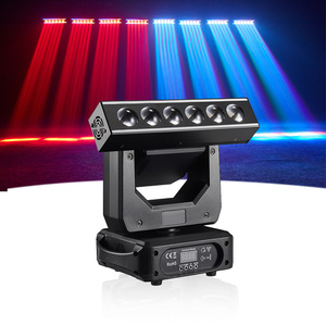 QSE Lighting 6 projecteurs LED mobiles Sprites RGB 4-en-1 DMX512/Contrôle sonore IP33 Rotation infinie pour DJ et discothèques - Product Image 1