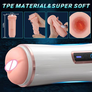 Automatischer Masturbator mit Saugfunktion, Vaginales Sexspielzeug im Taschenformat, 10-stufiger vibrierender Eichel-Trainer - Product Image 4