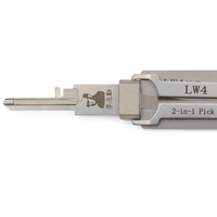 Lishi LW4 2-en-1 : Décodeur et crocheteur universel pour voitures, outils de serrurier pour déverrouillage de clés vierges