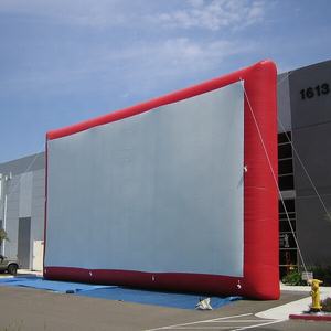 Écran de cinéma extérieur gonflable rouge de sortie d'usine, projection arrière d'écran de cinéma gonflable pour le cinéma de <span class=keywords><strong>voiture</strong></span> - Product Image 1