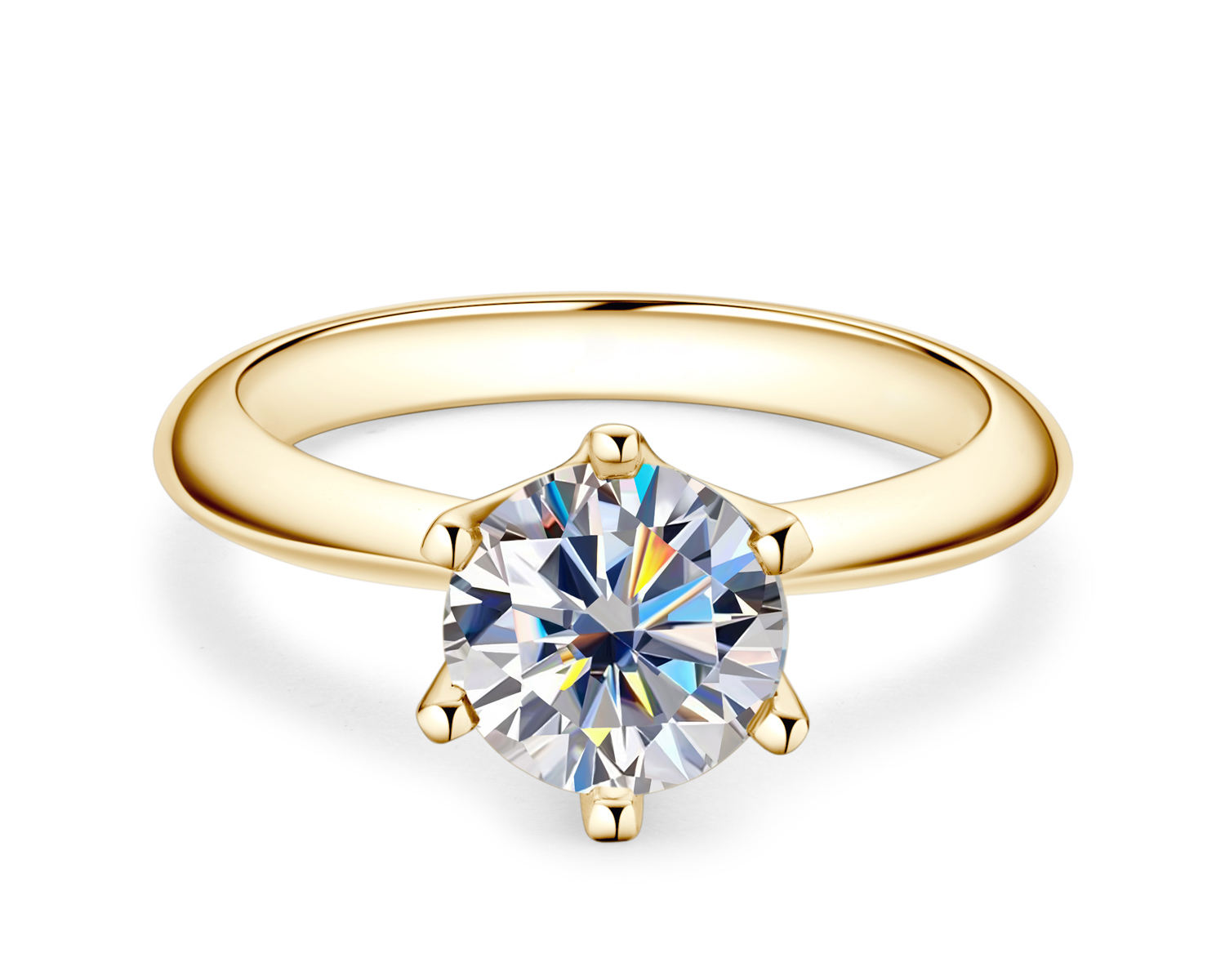 Moissanite 1 ct Oro Giallo