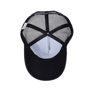 Casquette Trucker en Coton Pur Cinq Panneaux Couleur Unie Respirante avec Maille pour Adultes Logo Personnalisé Protection Solaire - Product Image 3