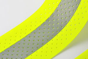 <span class=keywords><strong>Bande</strong></span> de sécurité d'avertissement ignifuge <span class=keywords><strong>rétro</strong></span> de résistance au feu <span class=keywords><strong>jaune</strong></span> fluorescent haute visibilité <span class=keywords><strong>bande</strong></span> <span class=keywords><strong>réfléchissante</strong></span> FR avec trous - Product Image 2