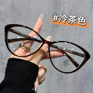 Lunettes optiques Tr90 Cat Eye 38030 pour femmes, demi-cadre anti-lumière bleue, monture simple, taille moyenne, pour la vision de près - Product Image 5