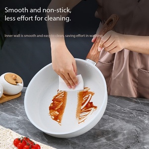 Sartén Multifuncional <span class=keywords><strong>de</strong></span> Acero Inoxidable <span class=keywords><strong>y</strong></span> Cerámica Antiadherente con Mango <span class=keywords><strong>de</strong></span> Madera, Apta para Gas e Inducción, Capacidad <span class=keywords><strong>de</strong></span> 3-4L, para Asar Carne en Casa - Product Image 3