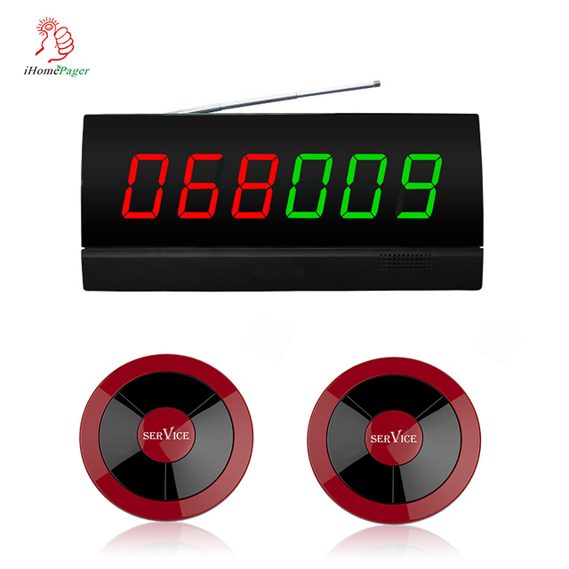 433.92MHz Restaurant Wireless Table Service Calling System with 1400m Range and Full Waterproof Design