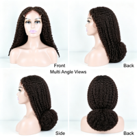 Perruque bouclée profonde 5x5 avec fermeture en dentelle transparente, cheveux humains vierges, perruques en dentelle durables, vente en gros pour femmes noires, distributeurs de cheveux