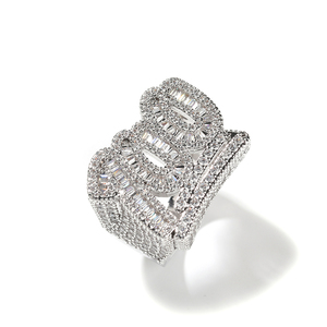 Baguette 100นิ้วขนาดใหญ่แหวนแฟชั่นผู้ชายฮิปฮอปเครื่องประดับนำโชคสไตล์แร็ปเปอร์นำโชคมาให้ชีวิตของคุณ - Product Image 4