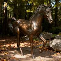 RELONG Design personnalisé Décoration extérieure de ferme ranch Sculpture de cheval grandeur nature en bronze à vendre