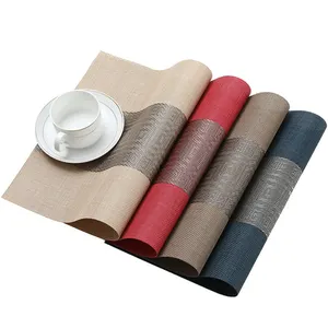 STARUNK PVC Placemats For Dining Table Woven Vinyl Non-Slip Washable Cloth Heat Resistant Place Mats For Farmhouse Kitchen