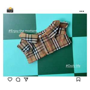 Voor het verwisselen van kleding Pop geruite driedelige pakset met overhemd, vest, riembroek - Product Image 6